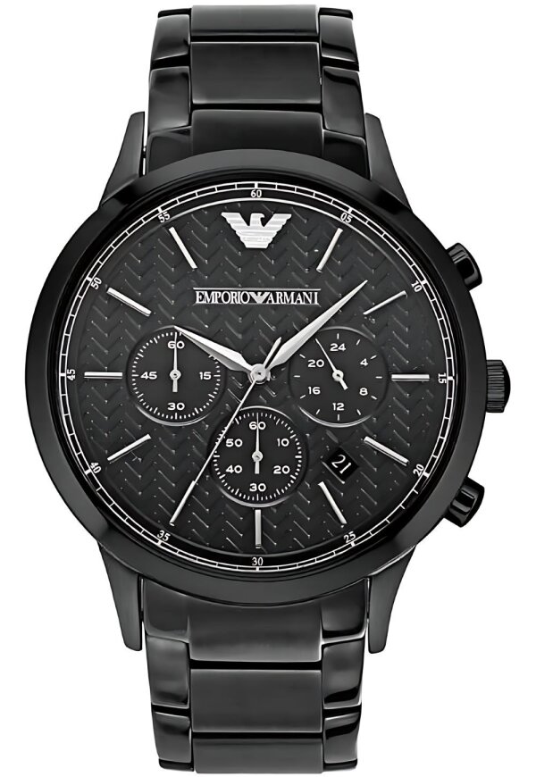 Emporio Armani Renato Herrenuhr Chronograph schwarz AR2485
