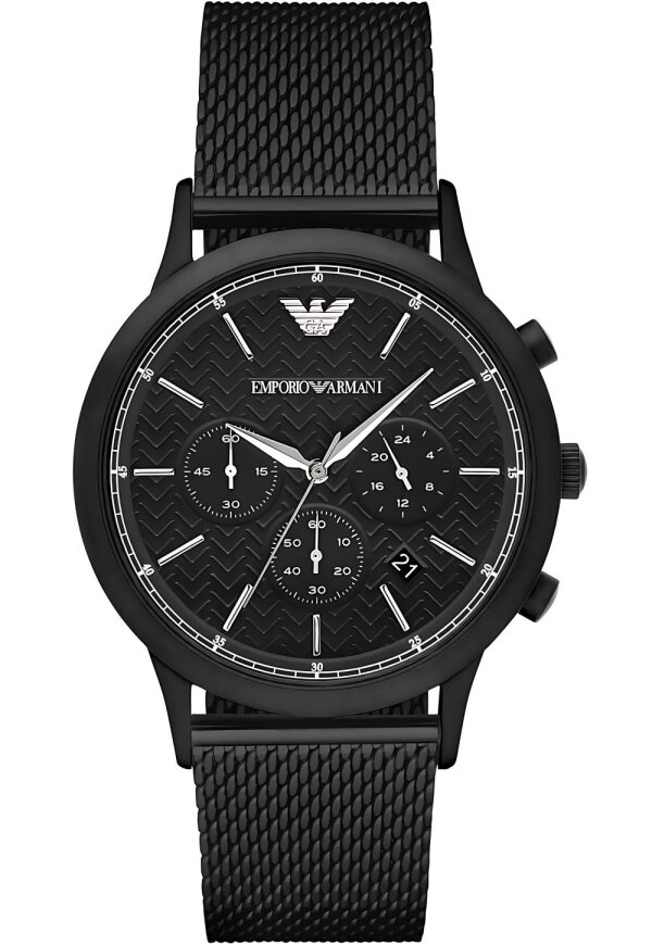 Emporio Armani Renato Herrenuhr Chronograph schwarz AR2498
