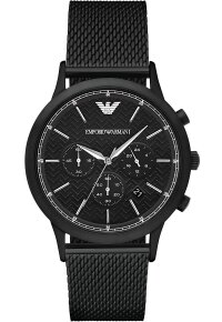 Emporio Armani Renato Herrenuhr Chronograph schwarz AR2498