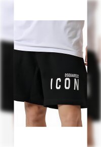 Dsquared2 Relax Fit Shorts Baumwolle Schwarz Herren