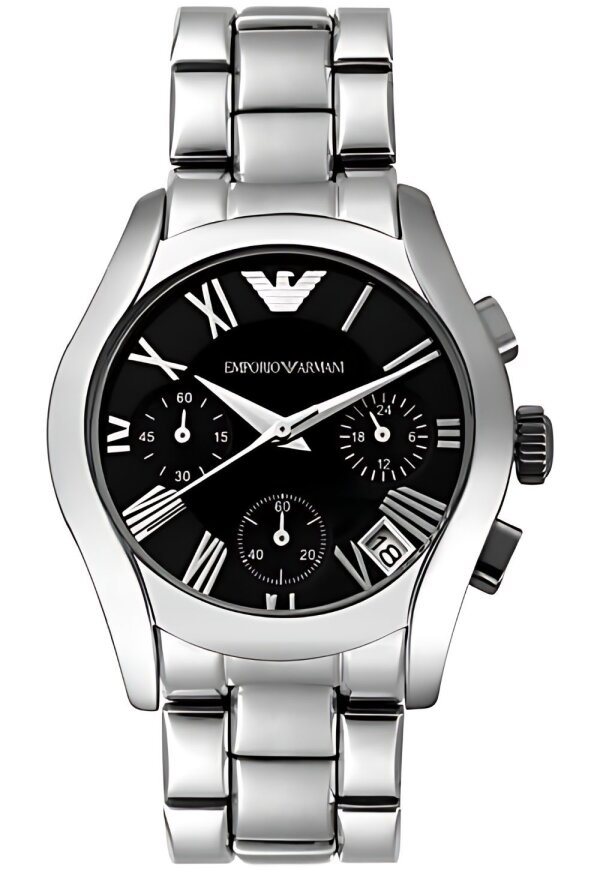 Emporio Armani Chronograph Damenuhr silber