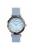 Emporio Armani Classic Damenuhr silber hellblau Lederarmband