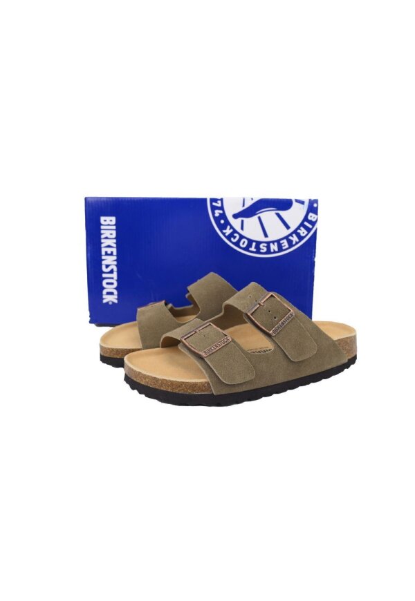 Birkenstock Arizona Soft Footbed Taupe Velourleder