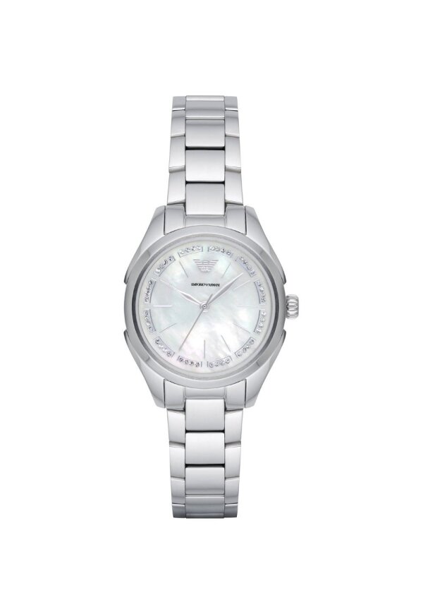 Emporio Armani Damenuhr silber zeitlose Eleganz für stilbewusste Damen