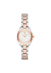 Emporio Armani Damenuhr silber roségold elegante...