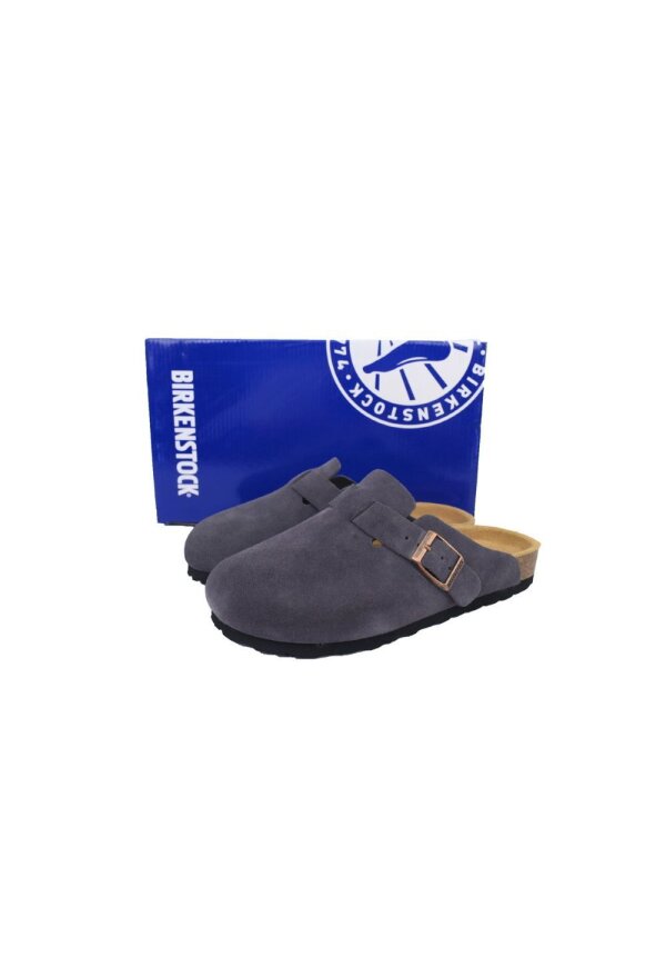 Birkenstock Boston Soft Footbed Clog graublau