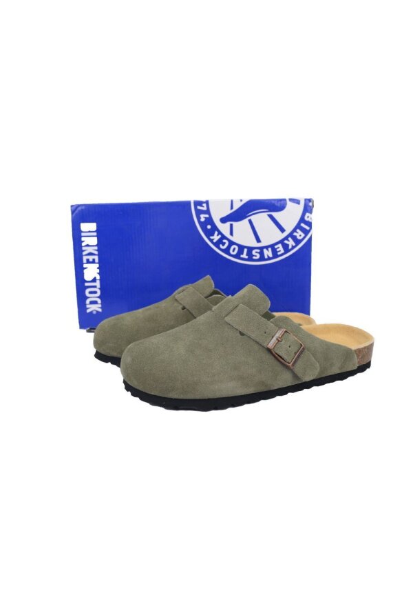 Birkenstock Boston Soft Footbed Clog Dunkelgrün