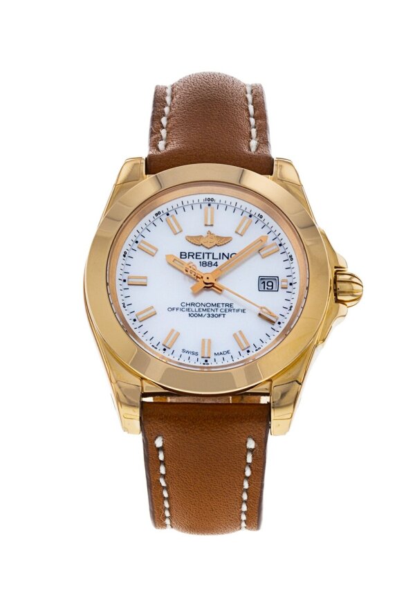 Breitling Galactic 32 Gold mit Lederarmband