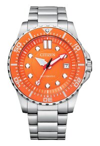 Citizen Automatik Armbanuhr NJ0128-80X Orange Edelstahl