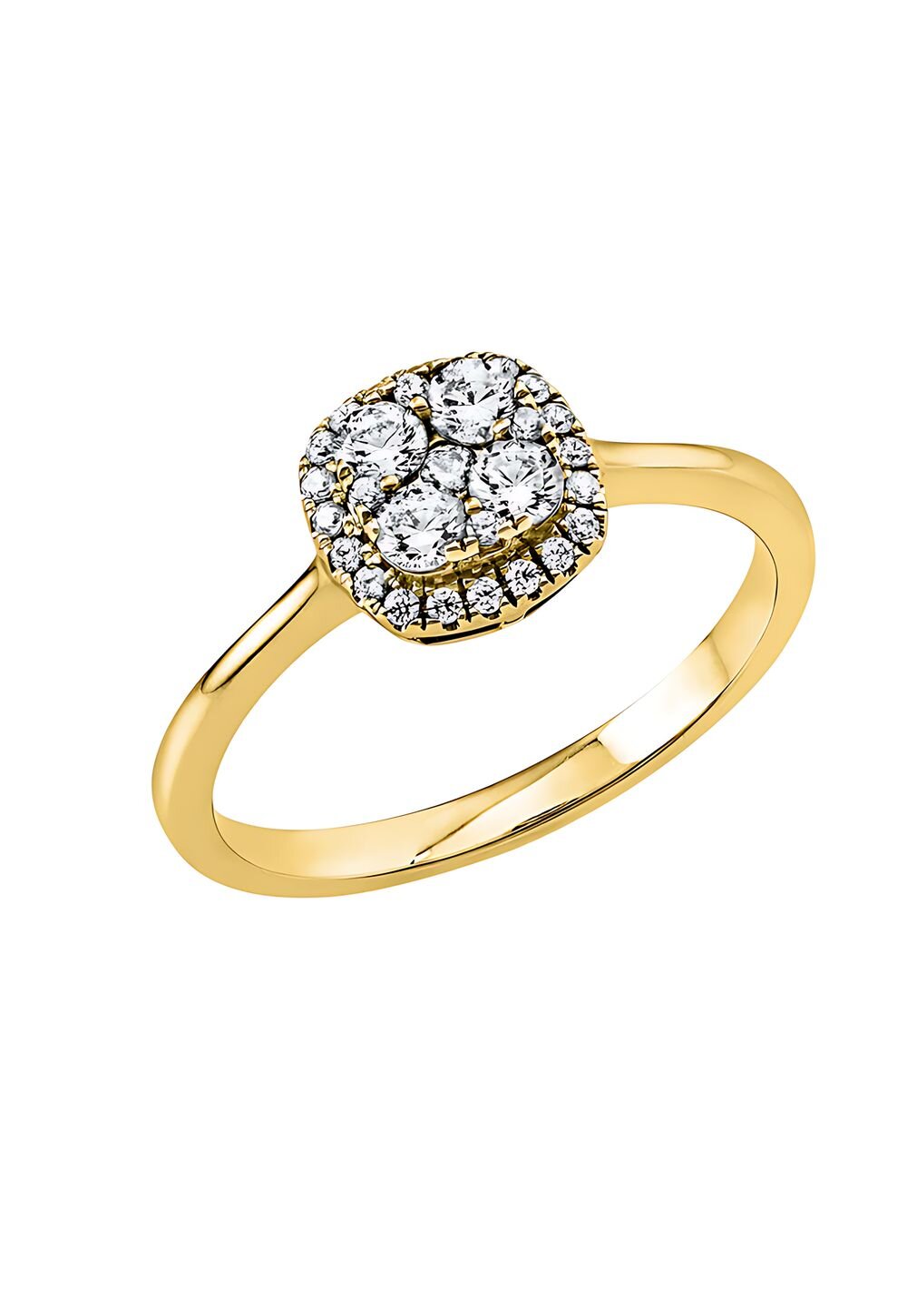 Geldgold 14kt Diamant Ring modell-1C535 Gr.48