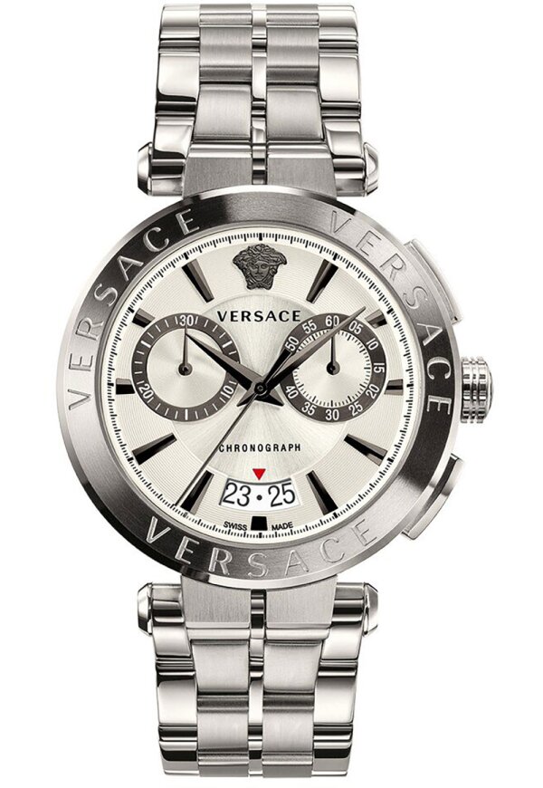 Versace Aion Chronograph Herrenuhr silber Edelstahl