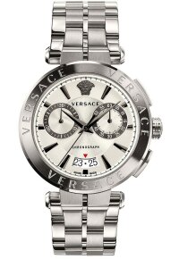 Versace Aion Chronograph Herrenuhr silber Edelstahl