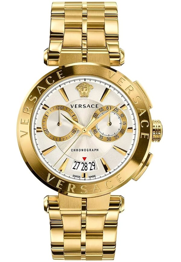 Versace Aion Chronograph Herrenuhr gold champagner Edelstahl
