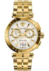 Versace Aion Chronograph Herrenuhr gold champagner Edelstahl
