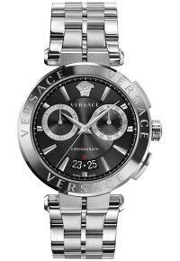 Versace Aion Chronograph Herrenuhr Schwarz Silber