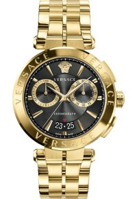 Versace Aion Chronograph Herrenuhr Schwarz Gold