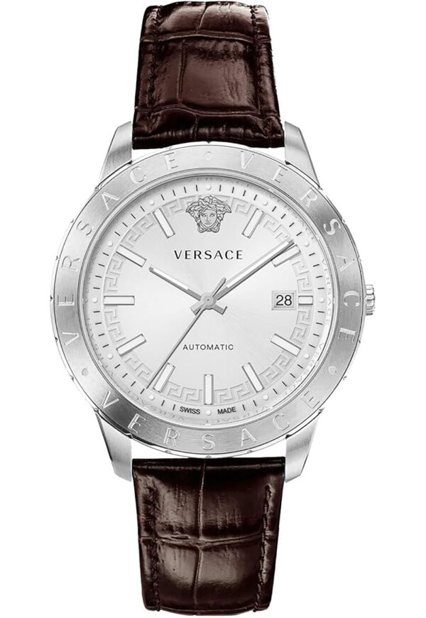 Versace Univers Automatik Herrenuhr Silber Braun