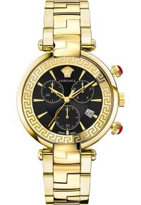 Versace Revive Chronograph Damenuhr gold schwarz