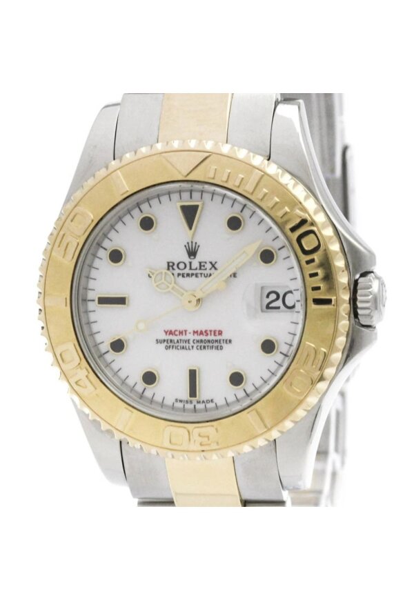 Rolex Oyster Perpetual Yacht-Master Automatische Uhr Edelstahl und Gelbgold 35 Ref. 168623