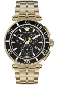 Versace Greca Chrono Herrenuhr gold schwarz