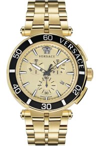 Versace Greca Chrono Herrenuhr gold schwarz