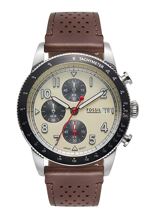 Fossil Sport Tourer Chronograph Brown Leather Watch FS6042