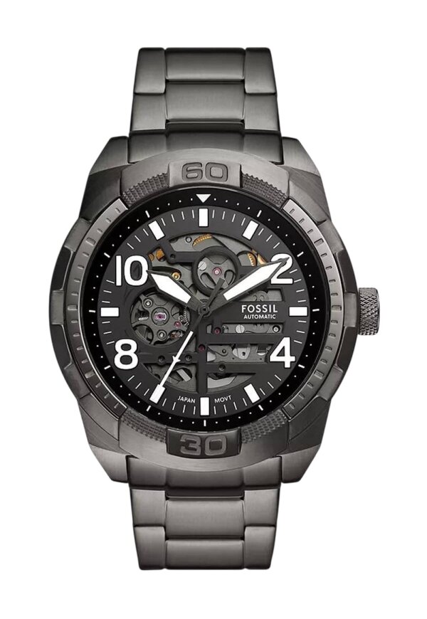 Fossil Bronson Automatic Smoke Stainless Steel Watch