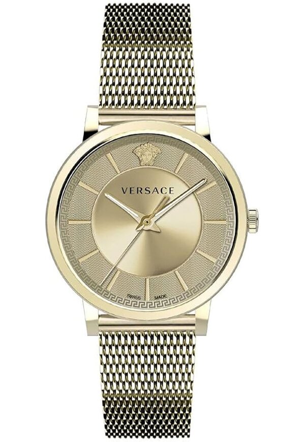 Versace V Circle Unisex Armbanduhr Gold