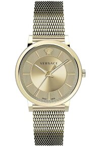 Versace V Circle Unisex Armbanduhr Gold