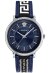Versace V Circle Herrenarmbanduhr Blau Silber