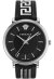 Versace V Circle Herrenarmbanduhr Schwarz Silber