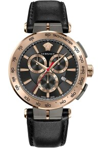 Versace Aion Chrono Herrenarmbanduhr Black Dial