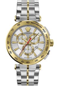 Versace Aion Chrono Herrenarmbanduhr Silber Gold