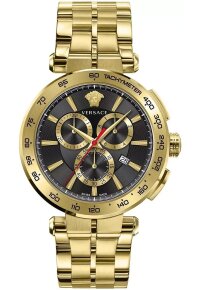 Versace Aion Chrono Herren Chronograph Gold Schwarz