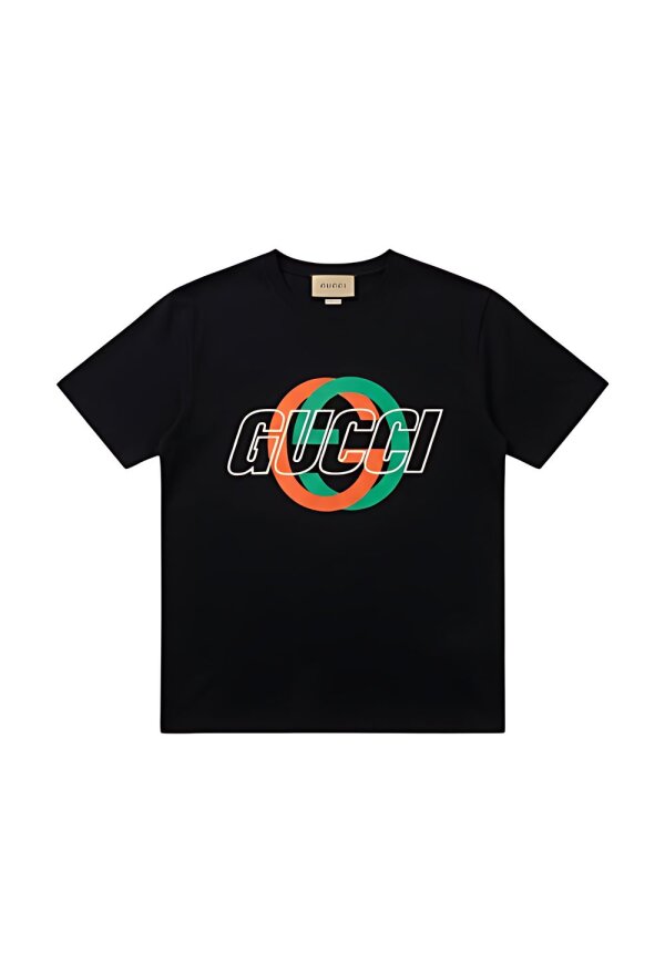 Gucci Cotton Jersey Printed T-Shirt Black G-Print
