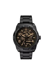 Fossil Bronson Automatikwerk Edelstahl Schwarz