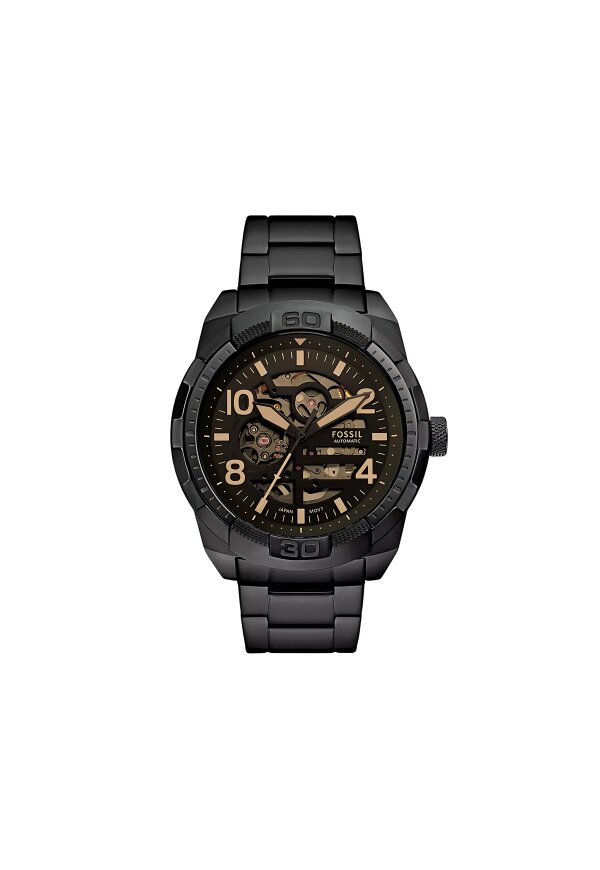 Fossil Bronson Automatik Herrenuhr Goldfarben Edelstahl 48 mm