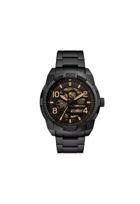 Fossil Bronson Automatik Herrenuhr Goldfarben Edelstahl...