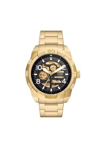 Fossil Bronson Automatik Herrenuhr Goldfarben Edelstahl...