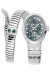 Roberto Cavalli Lady Serpente Ornato Damenuhr Grün Silber