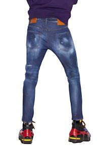 Dsquared2 Super Twinky Jeans Medium Autumn Leaves Wash Herren