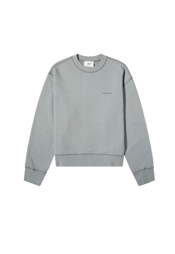 Ami Paris Ami de Coeur Fade Out Pullover Grau Herren