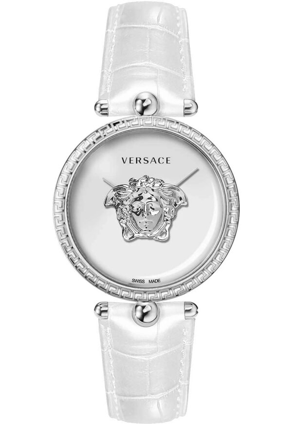 Versace Palazzo Empire Damenuhr Weiß Dial Lederarmband