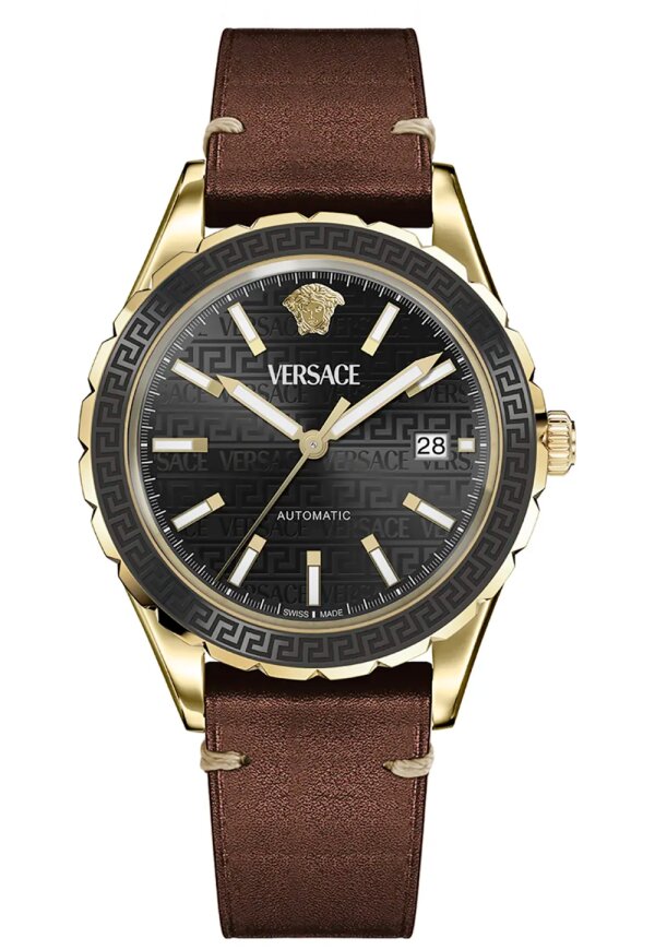 Versace Hellenyium Automatic Herrenuhr gold braun