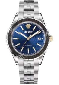 Versace Hellenyium Automatic Herrenuhr silber blau
