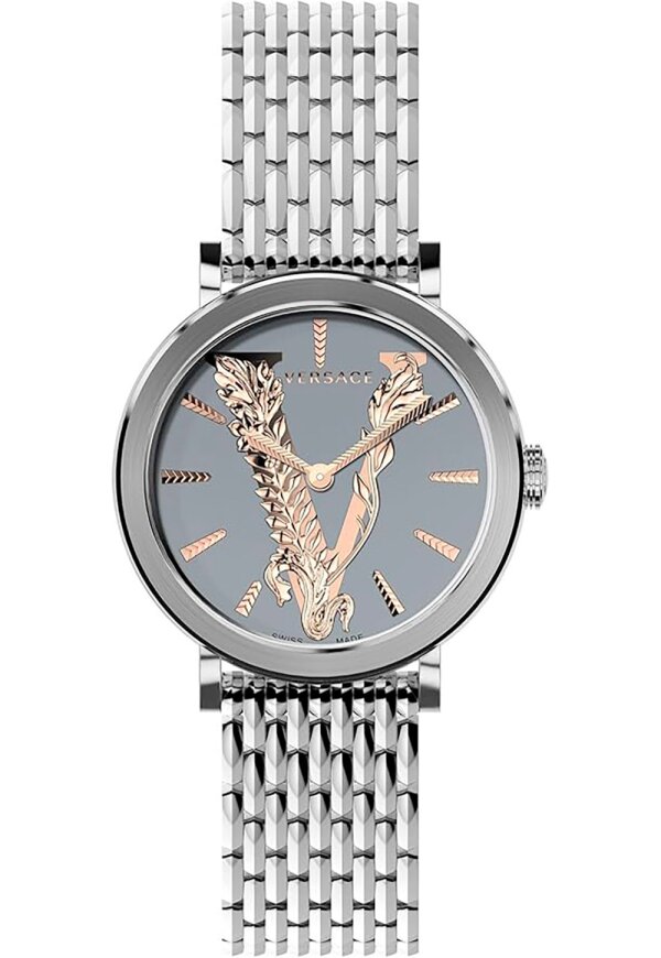 Versace Virtus Damenuhr silber grau