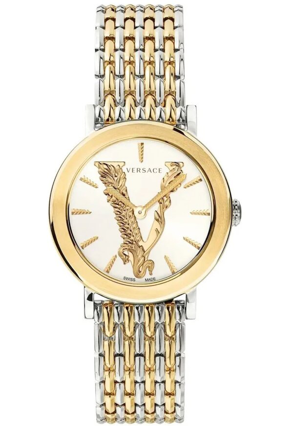 Versace Virtus Damenarmbanduhr gold silber