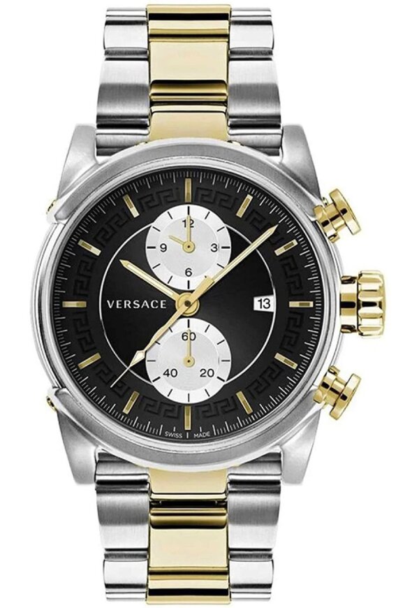 Versace Urban Chronograph Herrenuhr silber gold schwarz