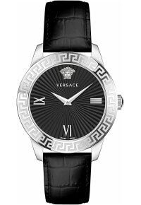 Versace Greca Damenuhr silber schwarz