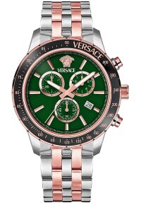 Versace Greca Chronograph Herrenuhr silber...